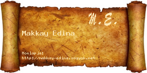 Makkay Edina névjegykártya