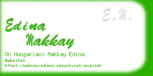 edina makkay business card